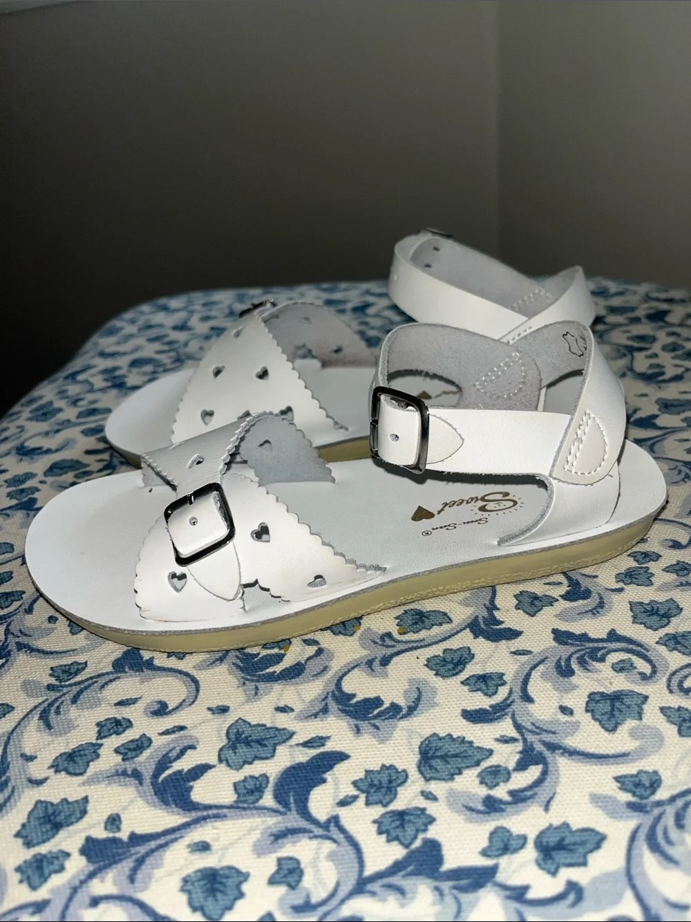 Sun-San Sweetheart Leather Sandals - White